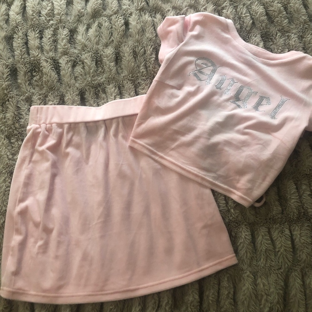 Baby Pink Angel Skirt Set 💕